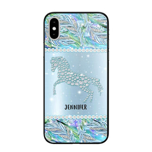 Personalized Horse Lover Custom Sparkling Phone Case Printed NQMA2908