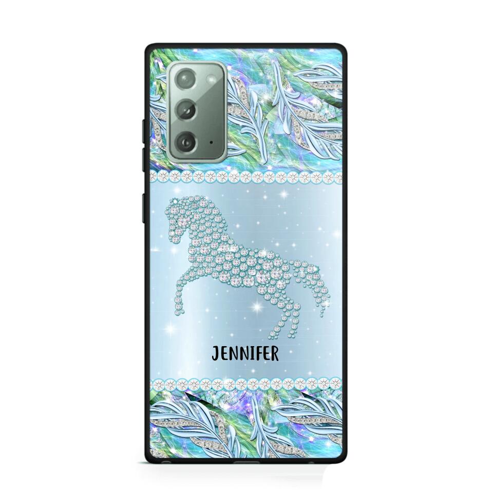 Personalized Horse Lover Custom Sparkling Phone Case Printed NQMA2908