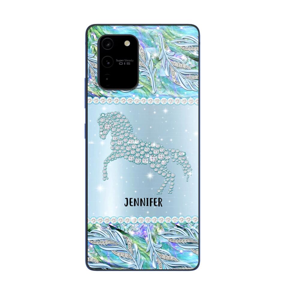 Personalized Horse Lover Custom Sparkling Phone Case Printed NQMA2908