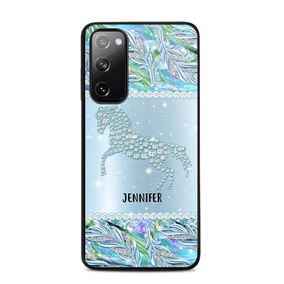 Personalized Horse Lover Custom Sparkling Phone Case Printed NQMA2908