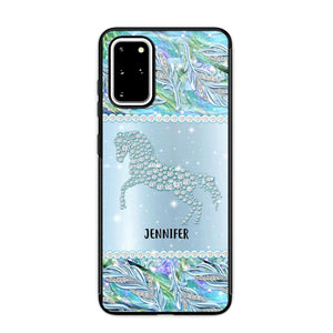 Personalized Horse Lover Custom Sparkling Phone Case Printed NQMA2908