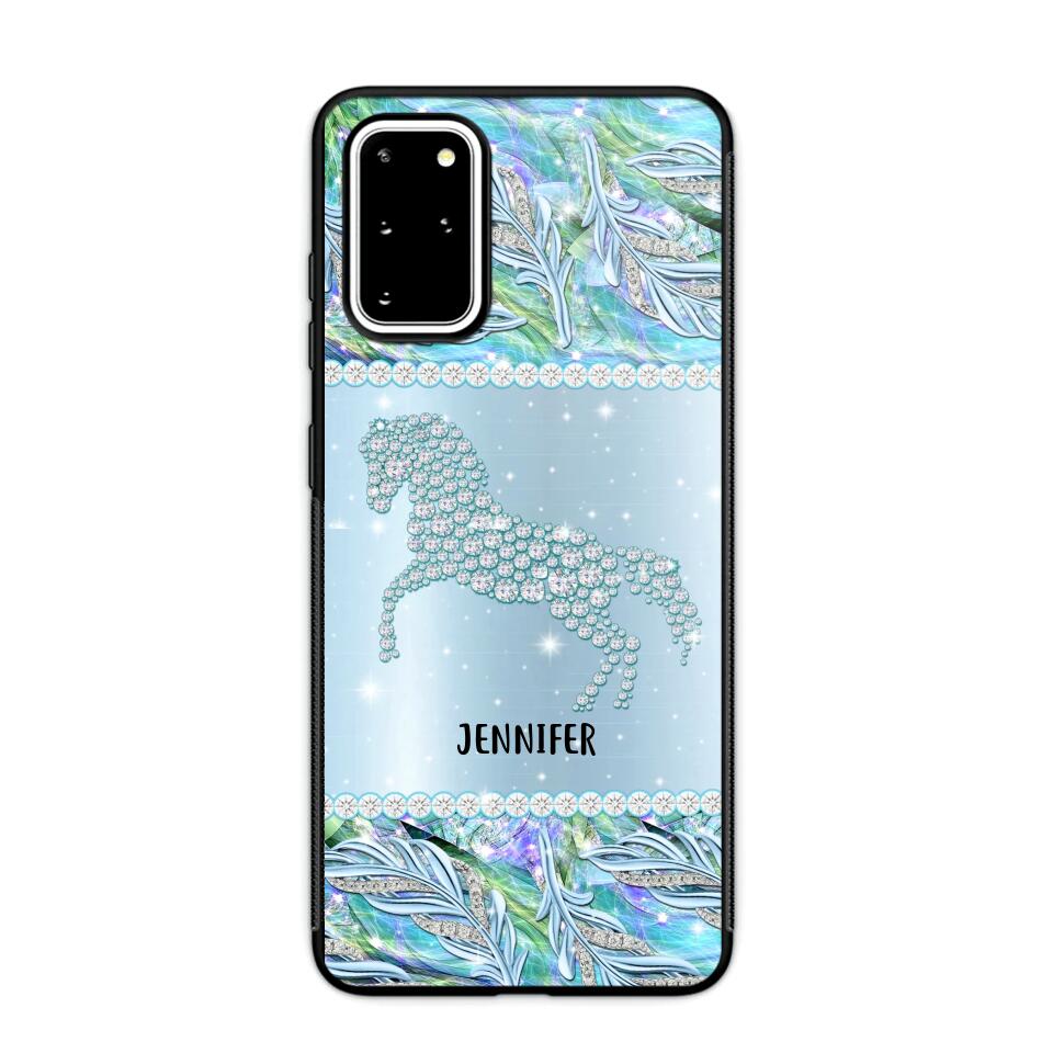 Personalized Horse Lover Custom Sparkling Phone Case Printed NQMA2908