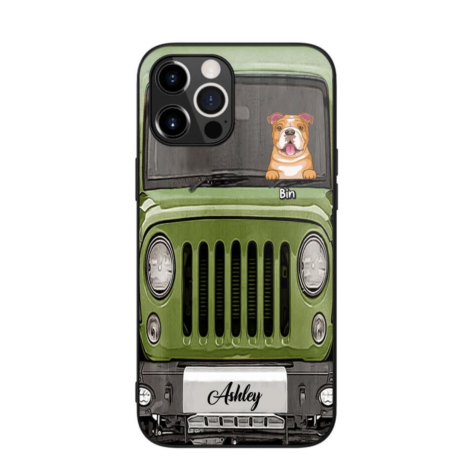 Personalized Jeep Dog Phone Case Printed 22AUG-DT29