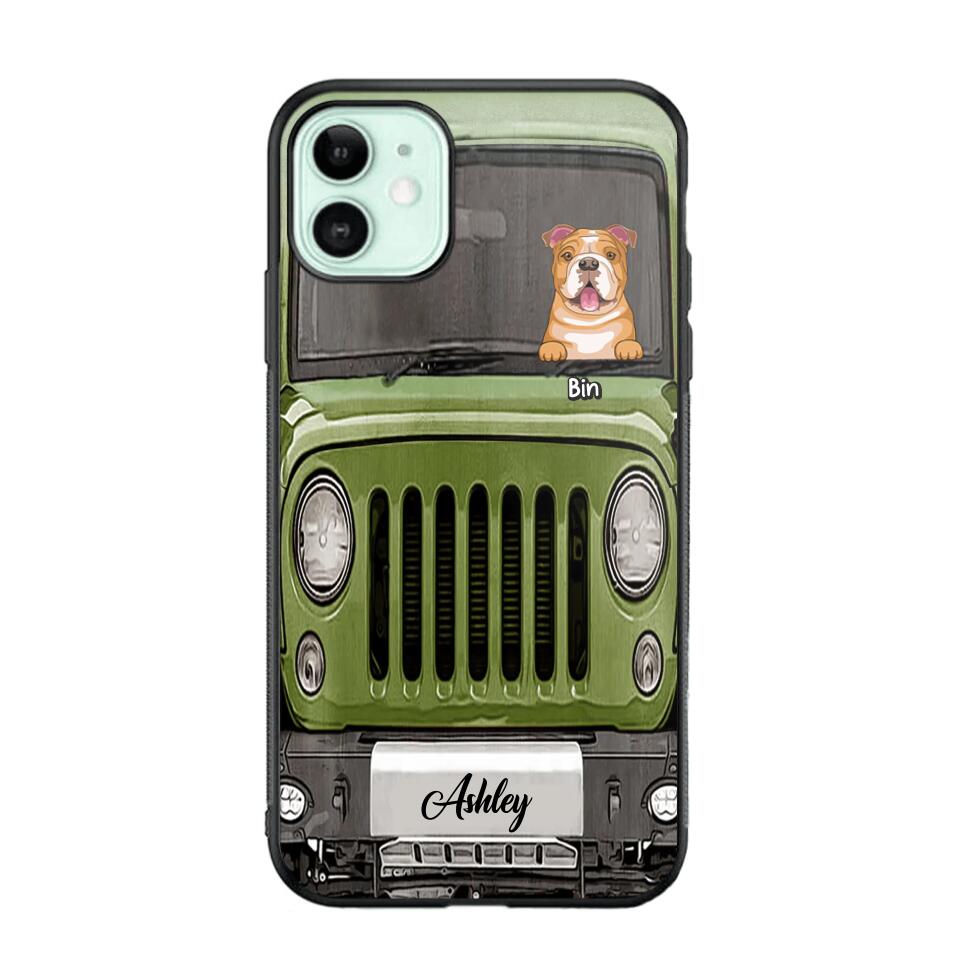 Personalized Jeep Dog Phone Case Printed 22AUG-DT29