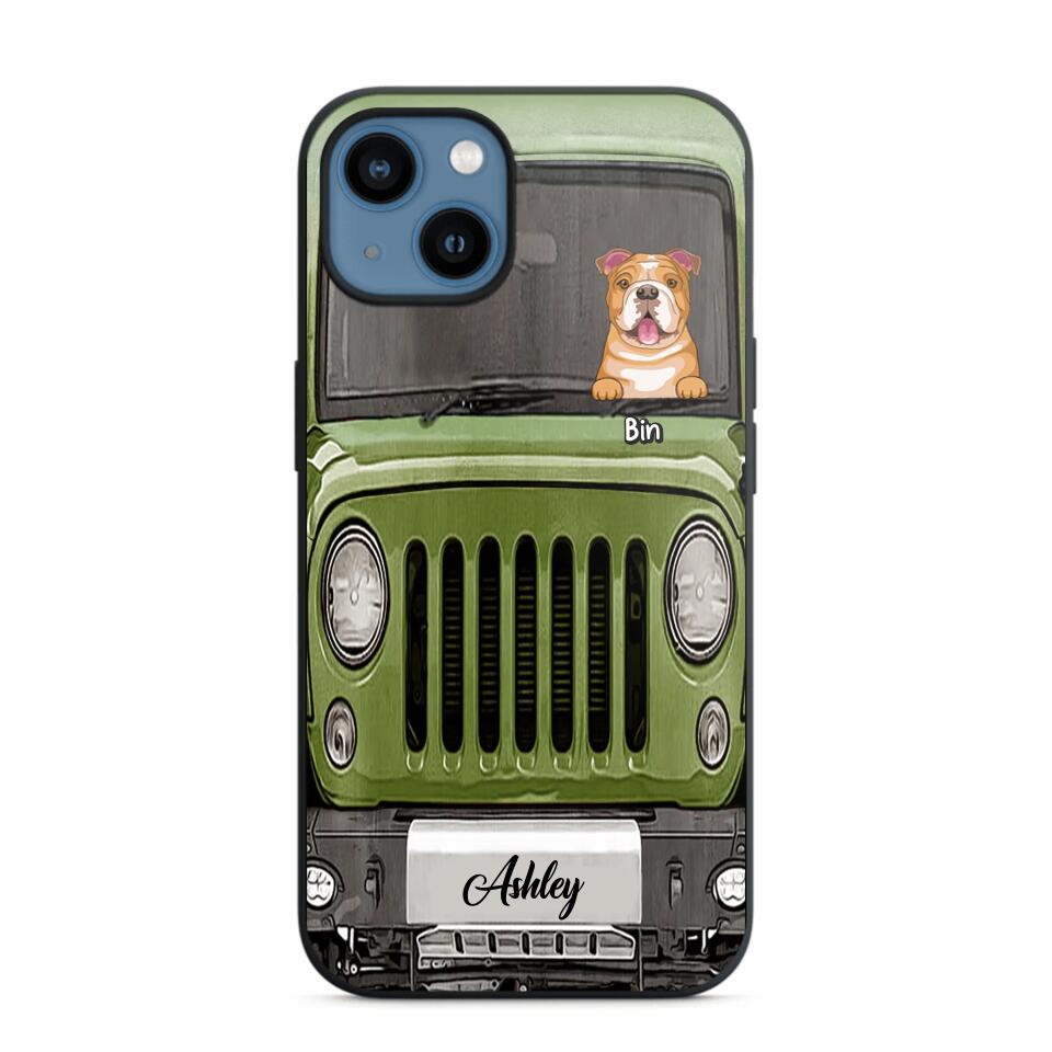 Personalized Jeep Dog Phone Case Printed 22AUG-DT29