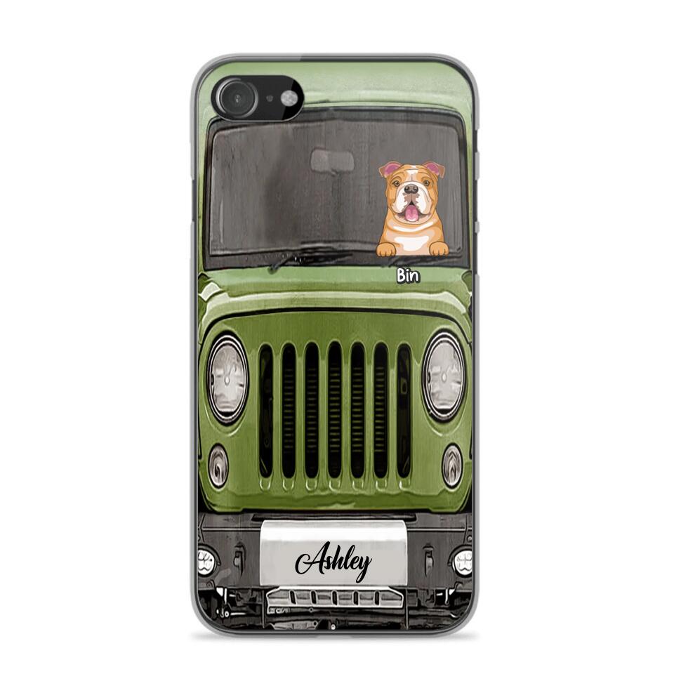 Personalized Jeep Dog Phone Case Printed 22AUG-DT29