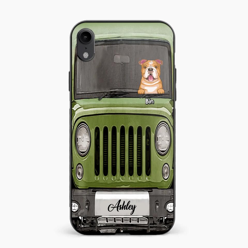 Personalized Jeep Dog Phone Case Printed 22AUG-DT29