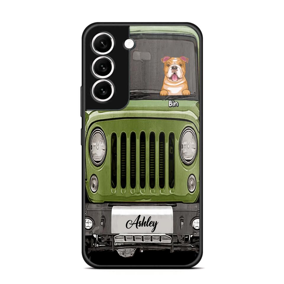 Personalized Jeep Dog Phone Case Printed 22AUG-DT29