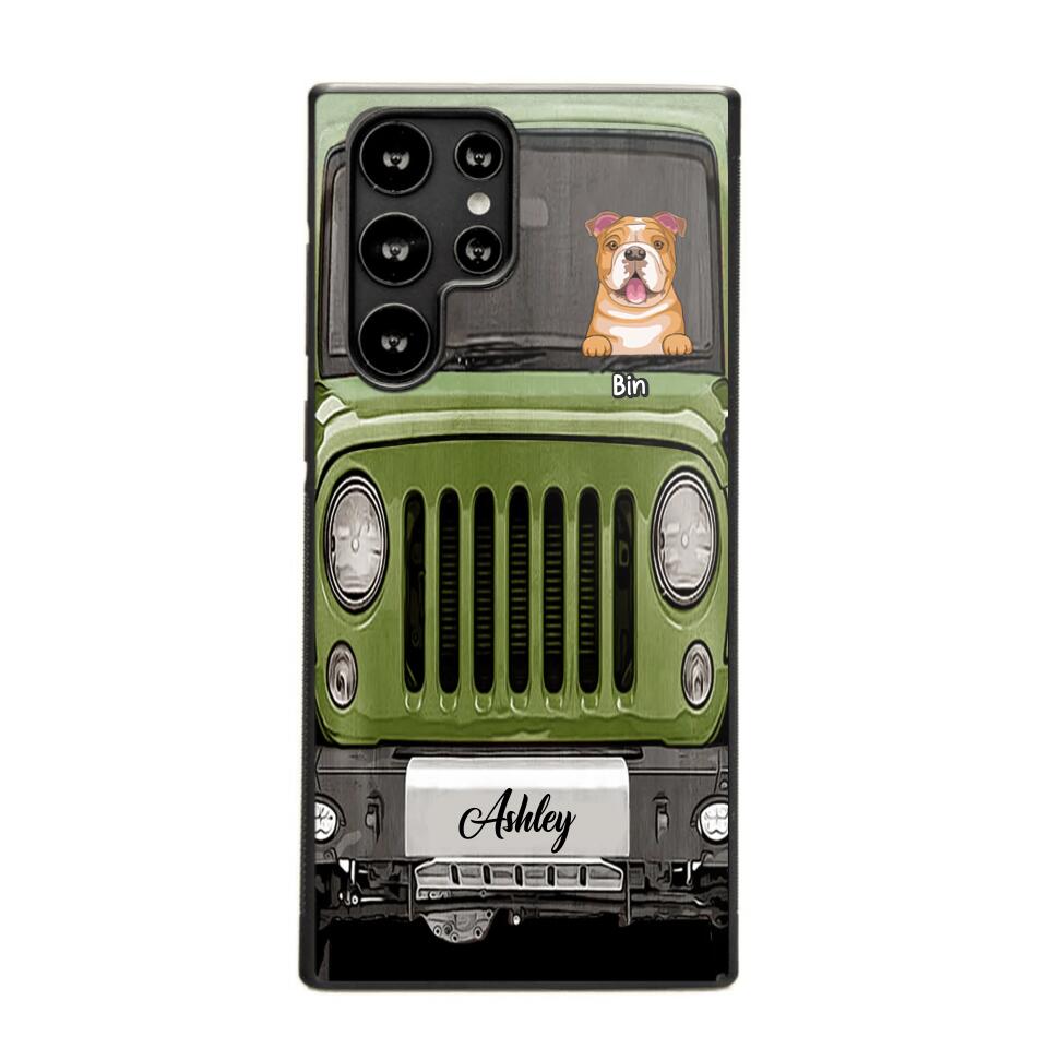 Personalized Jeep Dog Phone Case Printed 22AUG-DT29