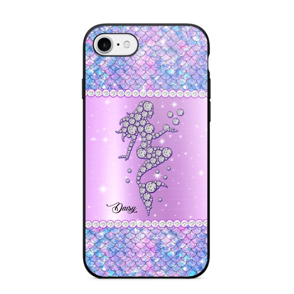 Personalized Mermaid Sparkling Phone Case Printed NQMA2908