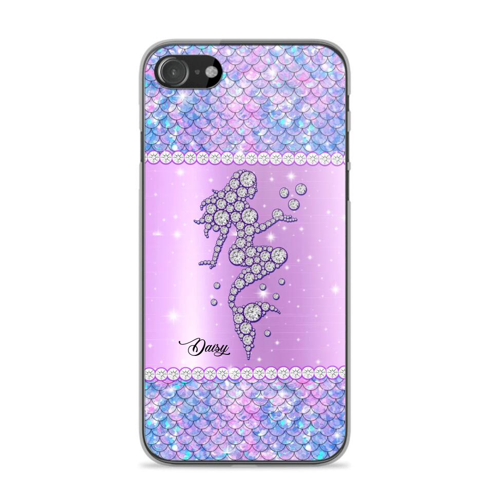 Personalized Mermaid Sparkling Phone Case Printed NQMA2908