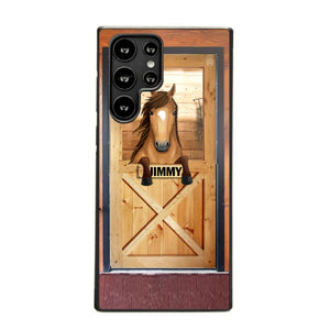 Personalized Horse Door Phone Case Printed 22AUG-MA30