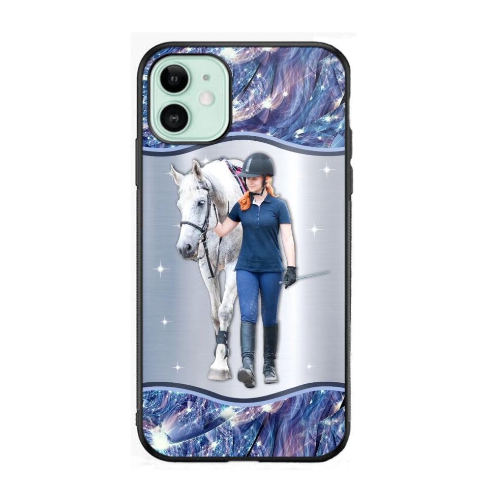 Personalized Horse Lover Colorful Sparkling Case Printed 22AUG-HY31