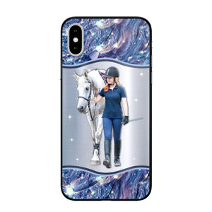 Personalized Horse Lover Colorful Sparkling Case Printed 22AUG-HY31