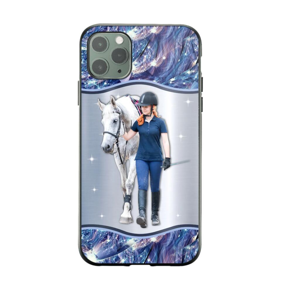 Personalized Horse Lover Colorful Sparkling Case Printed 22AUG-HY31