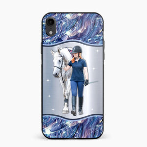 Personalized Horse Lover Colorful Sparkling Case Printed 22AUG-HY31