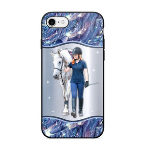 Personalized Horse Lover Colorful Sparkling Case Printed 22AUG-HY31