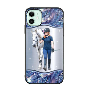 Personalized Horse Lover Colorful Sparkling Case Printed 22AUG-HY31