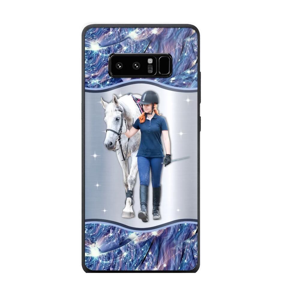 Personalized Horse Lover Colorful Sparkling Case Printed 22AUG-HY31