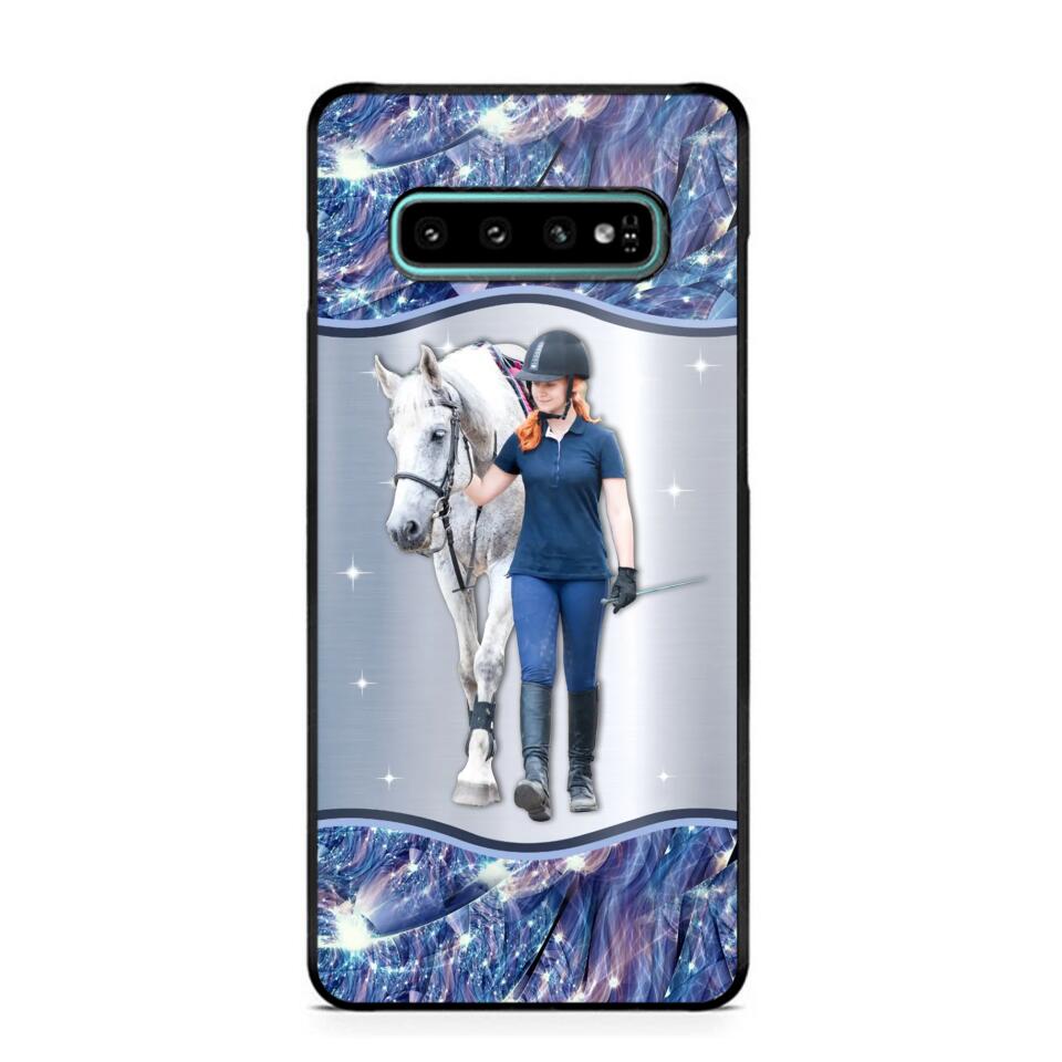 Personalized Horse Lover Colorful Sparkling Case Printed 22AUG-HY31