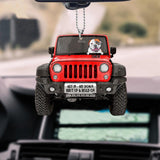 Personalized Jeep Dog Car Hanging Printed 22AUG-DT31