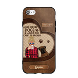 Personalized A Girl And Her Dogs A Bond That Can't Be Broken Phone Case Printed 22AUG-HY31