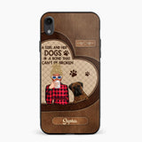 Personalized A Girl And Her Dogs A Bond That Can't Be Broken Phone Case Printed 22AUG-HY31