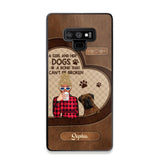 Personalized A Girl And Her Dogs A Bond That Can't Be Broken Phone Case Printed 22AUG-HY31