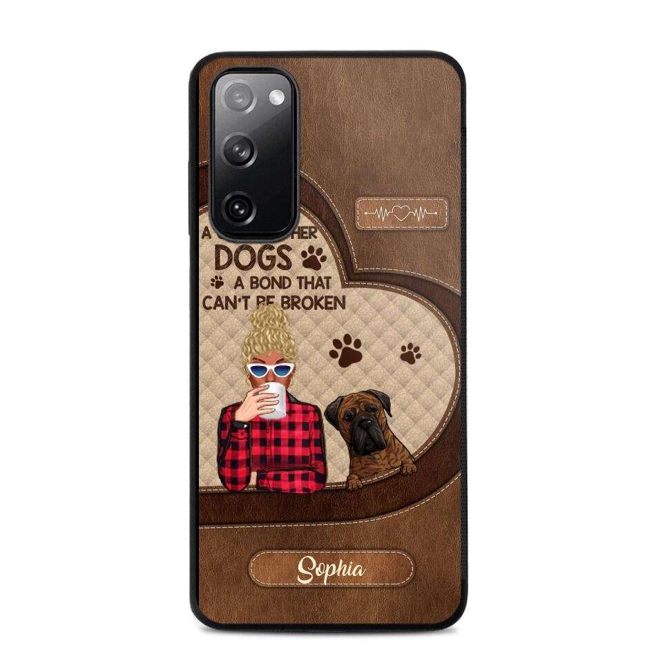 Personalized A Girl And Her Dogs A Bond That Can't Be Broken Phone Case Printed 22AUG-HY31