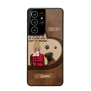 Personalized A Girl And Her Dogs A Bond That Can't Be Broken Phone Case Printed 22AUG-HY31