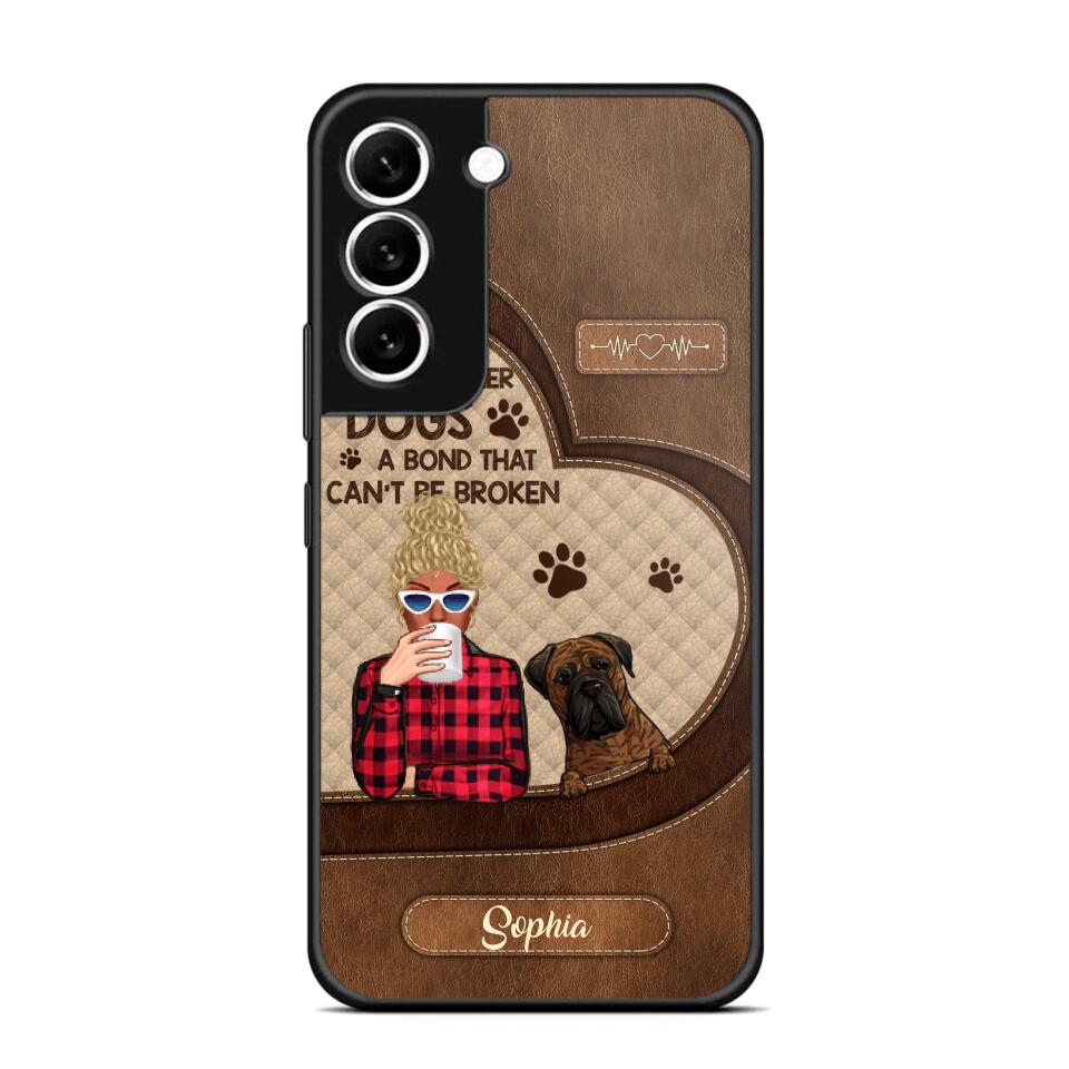 Personalized A Girl And Her Dogs A Bond That Can't Be Broken Phone Case Printed 22AUG-HY31