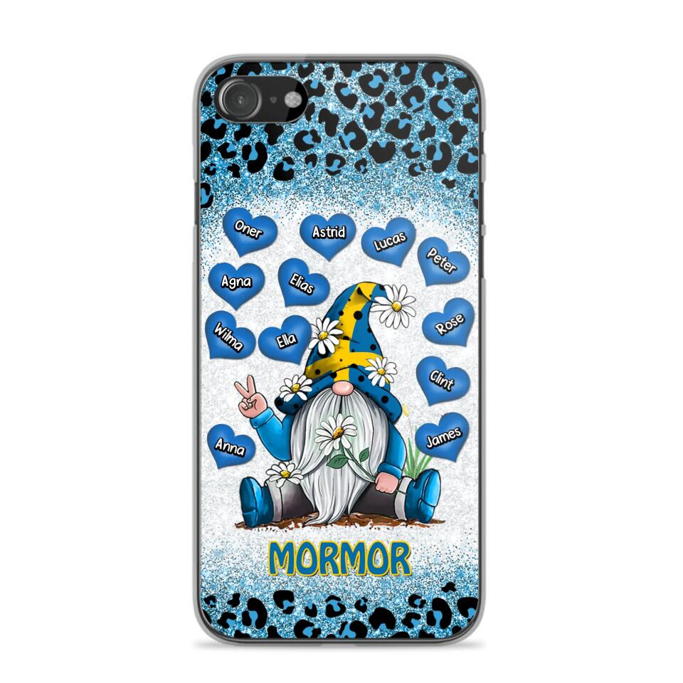 Personalized Grandma Swedish Flag Gnome Art Phone Case Printed 22SEP-DT05