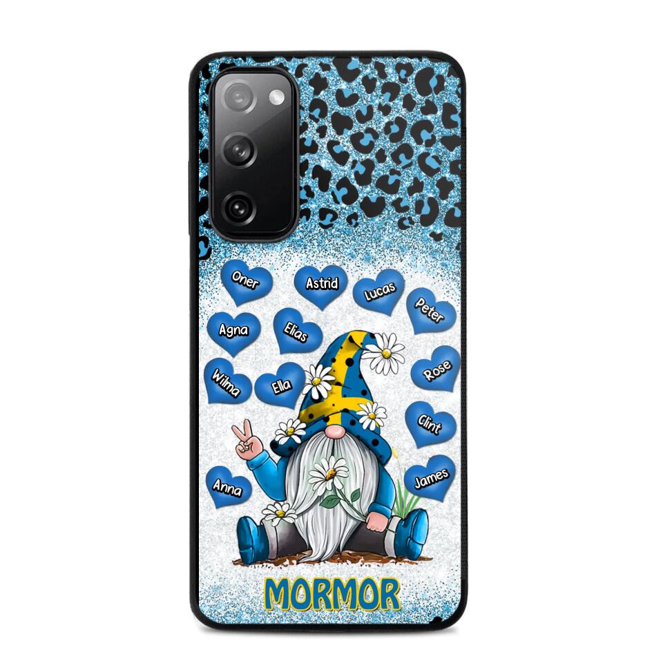 Personalized Grandma Swedish Flag Gnome Art Phone Case Printed 22SEP-DT05