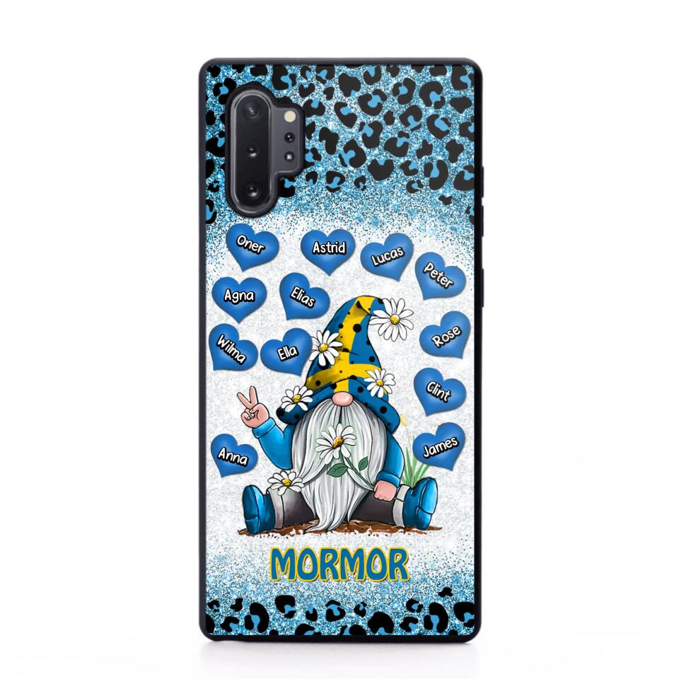 Personalized Grandma Swedish Flag Gnome Art Phone Case Printed 22SEP-DT05