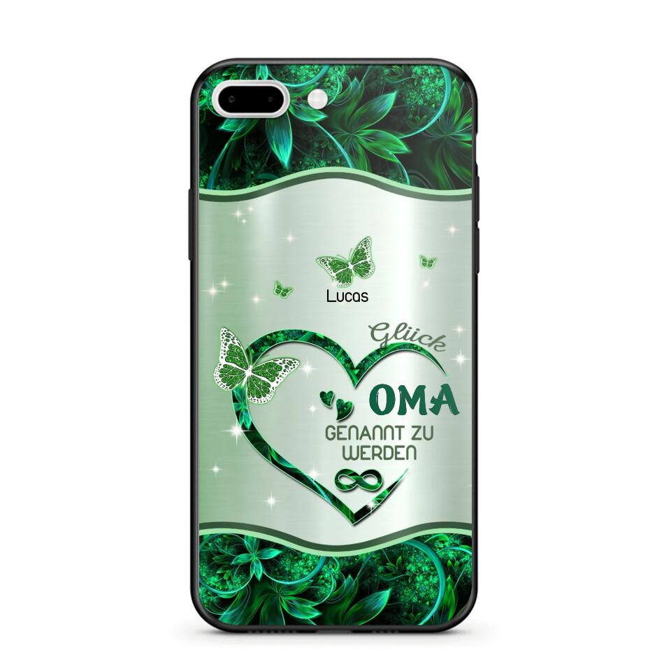 Personalized German Grandma Kid Heart Sparkling  Color Phone Case Printed 22SEP-DT06