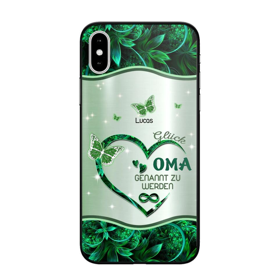 Personalized German Grandma Kid Heart Sparkling  Color Phone Case Printed 22SEP-DT06