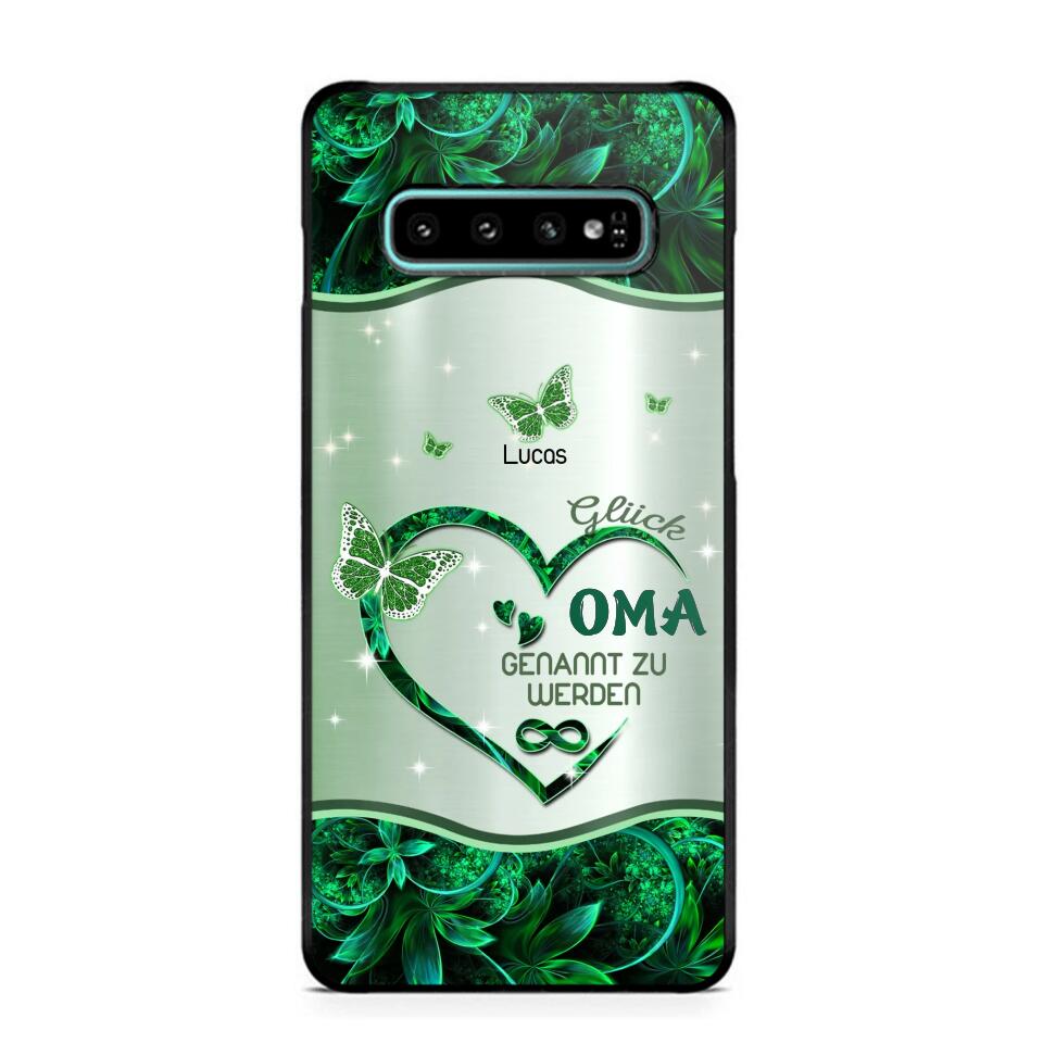 Personalized German Grandma Kid Heart Sparkling  Color Phone Case Printed 22SEP-DT06