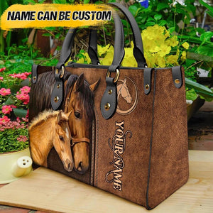 Personalized Horse Custom Leather Bag Printed NQVQ0609