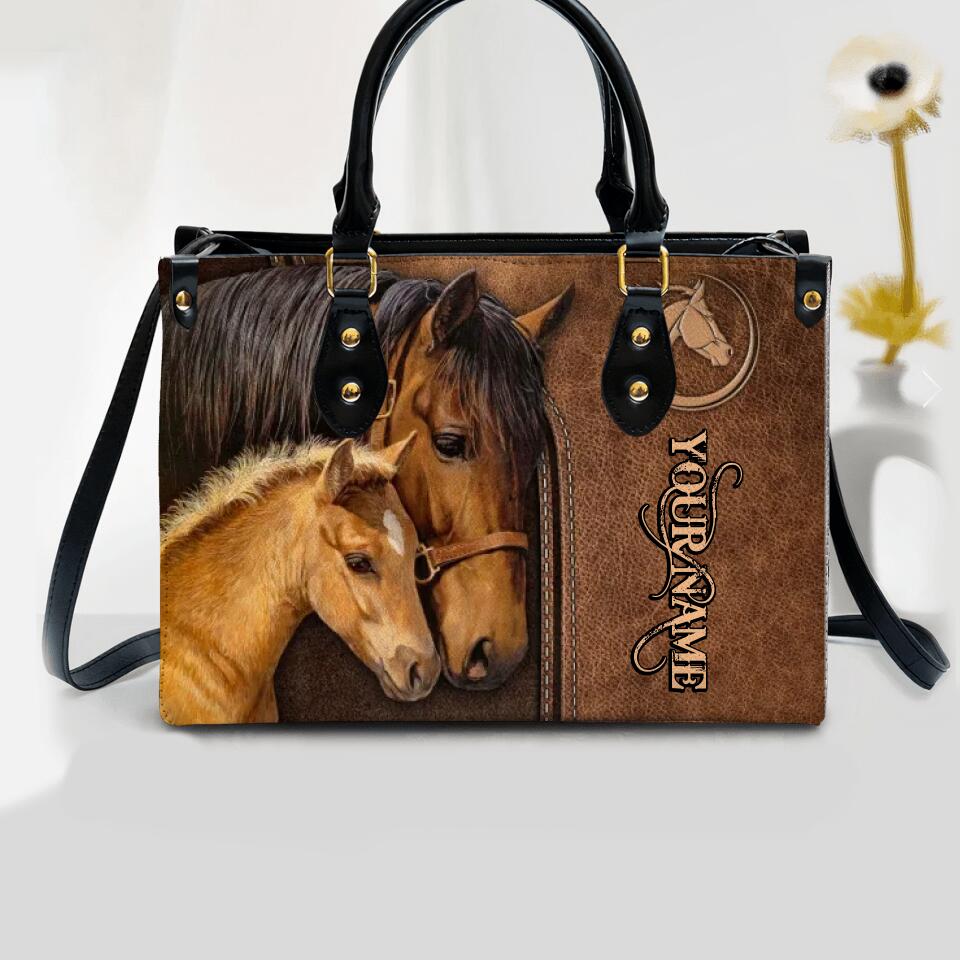 Personalized Horse Custom Leather Bag Printed NQVQ0609