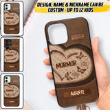 Personalized Danish Grandma Kid Heart Phone Case Printed 22SEP-HQ06