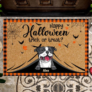 Personalized Happy Halloween Dog Lover Doormat 22SEP-MA06