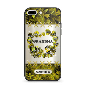 Personalized Grandma Kid Sparkling Heart Phone Case Printed 22SEP-DT07