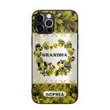 Personalized Grandma Kid Sparkling Heart Phone Case Printed 22SEP-DT07