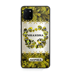 Personalized Grandma Kid Sparkling Heart Phone Case Printed 22SEP-DT07