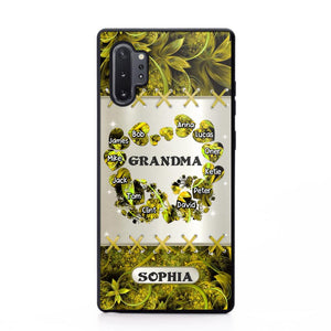 Personalized Grandma Kid Sparkling Heart Phone Case Printed 22SEP-DT07