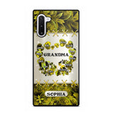 Personalized Grandma Kid Sparkling Heart Phone Case Printed 22SEP-DT07