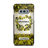 Personalized Grandma Kid Sparkling Heart Phone Case Printed 22SEP-DT07