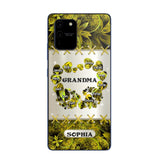 Personalized Grandma Kid Sparkling Heart Phone Case Printed 22SEP-DT07