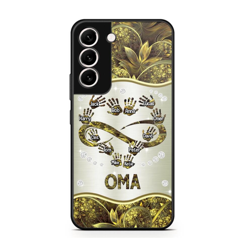 Personalized German Grandma Kid Sparkling Heart Phone Case Printed 22SEP-HQ07