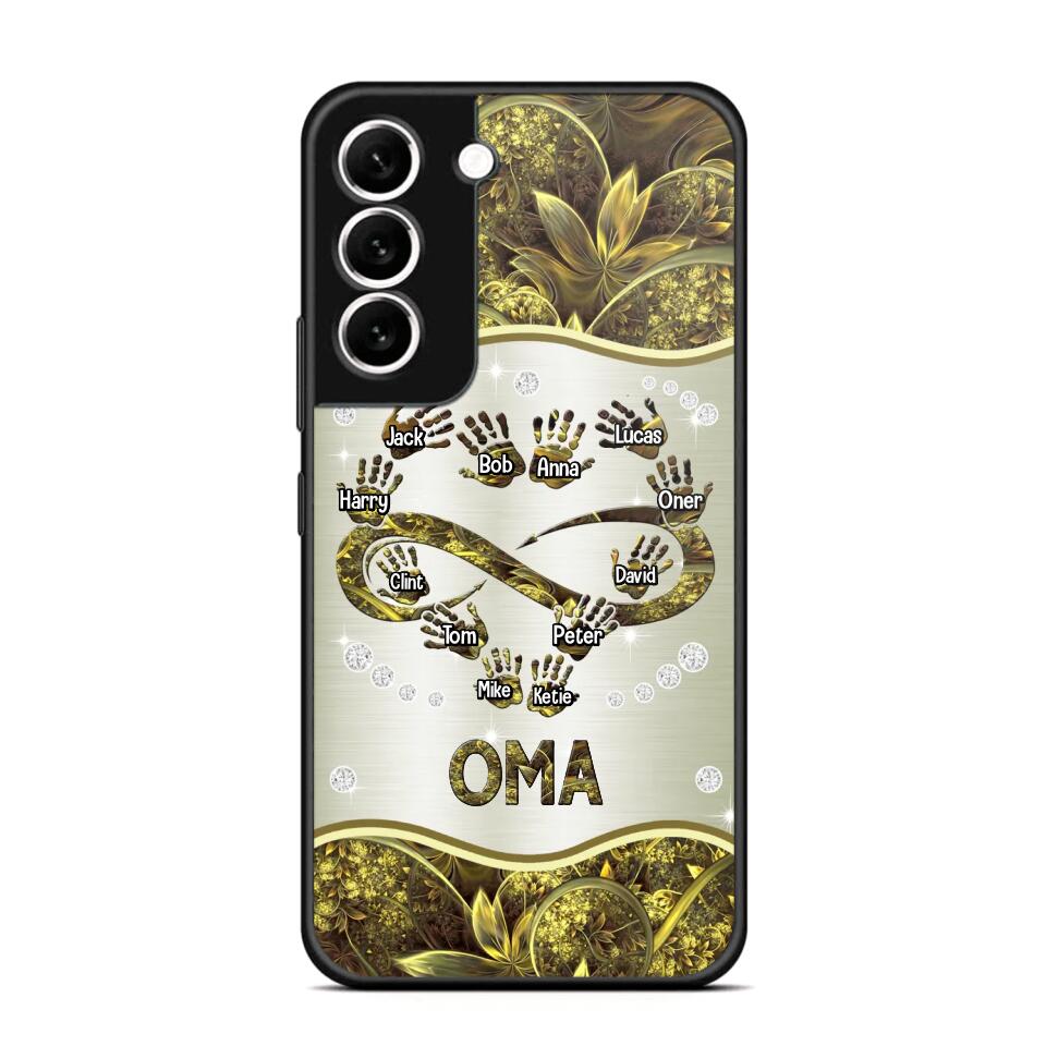 Personalized German Grandma Kid Sparkling Heart Phone Case Printed 22SEP-HQ07